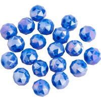Glasschliffperle Rund, 6 mm - Satt Blau AB von PRACHT