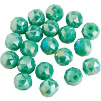 Glasschliffperle Rund, 6 mm - Satt Mint AB von PRACHT