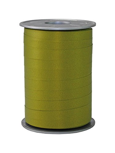 C.E. Pattberg Geschenkband Matt olive, 200 m Ringelband Paperlook zum Einpacken von Geschenken, 10 mm Breite, Zubehör zum Dekorieren & Basteln, Dekoband für Präsente, zu jedem Anlass von PRÄSENT