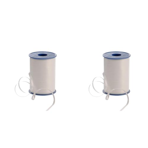 C.E. Pattberg Geschenkband reinweiss, 500 Meter Ringelband 5 mm zum Basteln, Dekorieren & Verpacken von Geschenken zu jedem Anlass (Packung mit 2) von PRÄSENT
