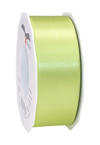 Präsent C.E. Pattberg Satin Pistazie, 25 m Satinband zum Einpacken von Geschenken, 40 mm Breite, Geschenkband zum Dekorieren & Basteln, Dekoband, Anlass von Präsent