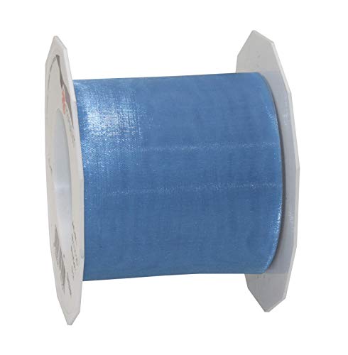 Präsent C.E. Pattberg Sheer Organzaband hellblau, 25 m Geschenkband zum Einpacken von Geschenken, 72 mm Breite, Zubehör zum Dekorieren & Basteln, Dekoband von PRÄSENT