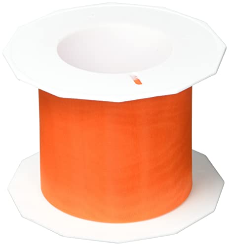 PRÄSENT C.E. Pattberg Sheer Organzaband orange, 25 m Geschenkband zum Einpacken von Geschenken, 72 mm Breite, Zubehör zum Dekorieren & Basteln, Dekoband von PRÄSENT