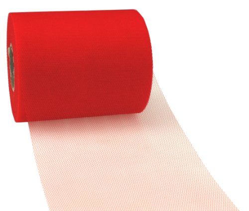 C.E. Pattberg VERONA Dekorationsband rot, 50 m Tüllband, 40 mm Breite, Schleifenband zum Dekorieren & Basteln, zum Einpacken für Geschenke von PRÄSENT
