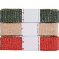 Geschenkband-Set "Christmas Leinen“ von PRÄSENT