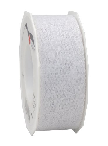 C.E. Pattberg Derby Dekorationsband Weiss, 25 m Geschenkband aus Spitze, 40 mm Breite, Schleifenband zum Dekorieren & Basteln, zum Einpacken für Geschenke C.E. Pattberg Derby Dekorationsband Weiss, 25 m Geschenkband aus Spitze, 40 mm Breite, Schleifenband zum Dekorieren & Basteln, zum Einpacken für Geschenke von PRÄSENT