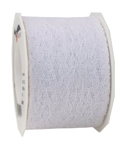 C.E. Pattberg Derby Dekorationsband Weiss, 25 m Geschenkband aus Spitze, 72 mm Breite, Schleifenband zum Dekorieren & Basteln, zum Einpacken für Geschenke C.E. Pattberg Derby Dekorationsband Weiss, 25 m Geschenkband aus Spitze, 72 mm Breite, Schleifenband zum Dekorieren & Basteln, zum Einpacken für Geschenke von Präsent