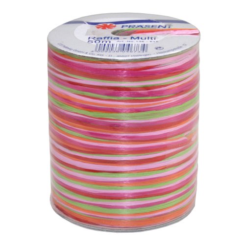 Präsent C.E. Pattberg Raffia-Multicolour Bastband rot-grün-pink, 50 m Geschenkband zum Einpacken, 5-strängiges Bastelband für Geschenke, Zubehör zum Dekorieren & Basteln Präsent C.E. Pattberg Raffia-Multicolour Bastband rot-grün-pink, 50 m Geschenkband zum Einpacken, 5-strängiges Bastelband für Geschenke, Zubehör zum Dekorieren & Basteln von PRÄSENT