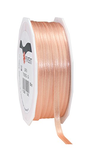 PRÄSENT C.E. Pattberg Satin apricot, 50 m Satinband zum Einpacken von Geschenken, 6 mm Breite, Geschenkband zum Dekorieren & Basteln, Dekoband, Anlass von PRÄSENT