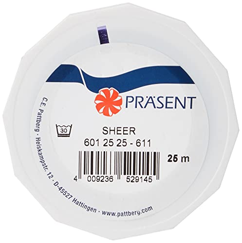Präsent C.E. Pattberg Sheer Organzaband lila, 25 m Geschenkband zum Einpacken von Geschenken, 25 mm Breite, Zubehör zum Dekorieren & Basteln, Dekoband Präsent C.E. Pattberg Sheer Organzaband lila, 25 m Geschenkband zum Einpacken von Geschenken, 25 mm Breite, Zubehör zum Dekorieren & Basteln, Dekoband von PRÄSENT