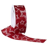 PRÄSENT Geschenkband Anchorage seidenmatt rot/weiß 40,0 mm x 20,0 m von PRÄSENT