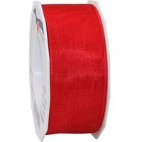 PRÄSENT Geschenkband Four Seasons seidenmatt rot 40,0 mm x 25,0 m von PRÄSENT