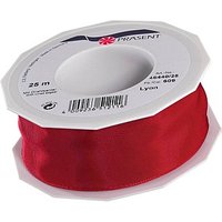 PRÄSENT Geschenkband LYON glänzend rot 40,0 mm x 25,0 m von PRÄSENT