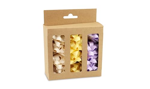 PRÄSENT Geschenkband POLY GLITTER creme/hellgelb/flieder, 12 Schleifen Ø 50 mm zum Basteln, Dekorieren & Verpacken von Geschenken zu jedem Anlass PRÄSENT Geschenkband POLY GLITTER creme/hellgelb/flieder, 12 Schleifen Ø 50 mm zum Basteln, Dekorieren & Verpacken von Geschenken zu jedem Anlass von PRÄSENT
