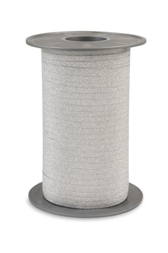 PRÄSENT Geschenkband POLY GLITTER glitzernd silber, 200 Meter Ringelband 5 mm zum Basteln, Dekorieren & Verpacken von Geschenken zu jedem Anlass PRÄSENT Geschenkband POLY GLITTER glitzernd silber, 200 Meter Ringelband 5 mm zum Basteln, Dekorieren & Verpacken von Geschenken zu jedem Anlass von PRÄSENT