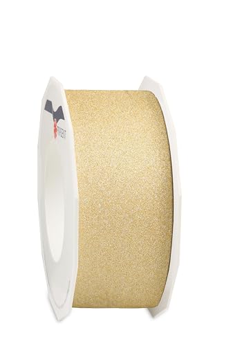 PRÄSENT Geschenkband POLY GLITTER gold, 25 Meter Ringelband 40 mm zum Basteln, Dekorieren & Verpacken von Geschenken zu jedem Anlass PRÄSENT Geschenkband POLY GLITTER gold, 25 Meter Ringelband 40 mm zum Basteln, Dekorieren & Verpacken von Geschenken zu jedem Anlass von PRÄSENT