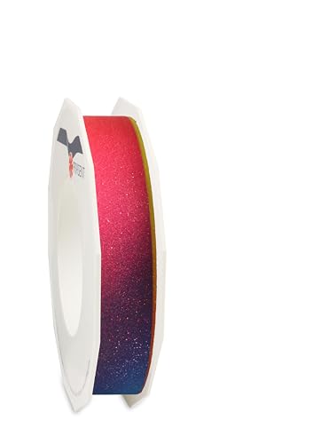 PRÄSENT Geschenkband POLY GLITTER rainbow, 25 Meter Ringelband 15 mm zum Basteln, Dekorieren & Verpacken von Geschenken zu jedem Anlass von PRÄSENT