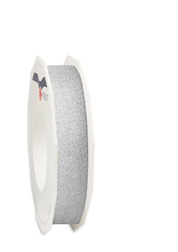 PRÄSENT Geschenkband POLY GLITTER silber, 25 Meter Ringelband 15 mm zum Basteln, Dekorieren & Verpacken von Geschenken zu jedem Anlass PRÄSENT Geschenkband POLY GLITTER silber, 25 Meter Ringelband 15 mm zum Basteln, Dekorieren & Verpacken von Geschenken zu jedem Anlass von PRÄSENT