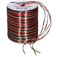 PRÄSENT Geschenkband Raffia glänzend rot/braun/grün 3,0 mm x 50,0 m von PRÄSENT