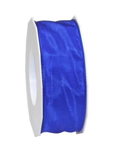 Präsent Lyon Band mit Drahtkante Royalblau, 25 m Dekoband zum Verzieren & Basteln, 40 mm Breite, leicht biegsames Schleifenband, für Festliche Dekos zu besonderen Anlässen Präsent Lyon Band mit Drahtkante Royalblau, 25 m Dekoband zum Verzieren & Basteln, 40 mm Breite, leicht biegsames Schleifenband, für Festliche Dekos zu besonderen Anlässen von PRÄSENT