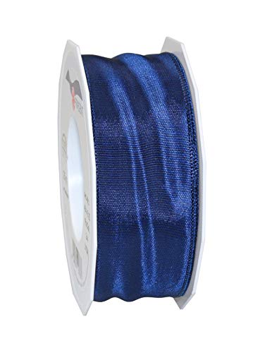 Präsent Lyon Band mit Drahtkante Marineblau, 25 m Dekoband zum Verzieren & Basteln, 40 mm Breite, leicht biegsames Schleifenband, für Festliche Dekos zu besonderen Anlässen Präsent Lyon Band mit Drahtkante Marineblau, 25 m Dekoband zum Verzieren & Basteln, 40 mm Breite, leicht biegsames Schleifenband, für Festliche Dekos zu besonderen Anlässen von Präsent