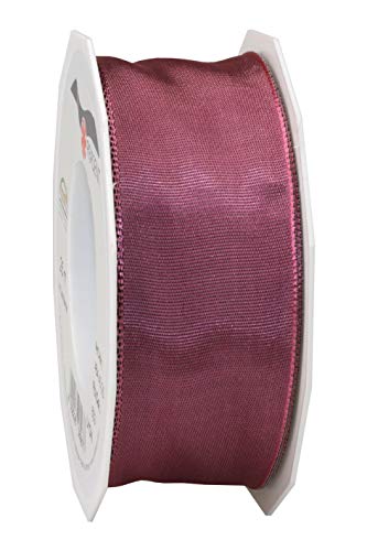 Präsent Lyon Band mit Drahtkante beerensorbet, 25 m Dekoband zum Verzieren & Basteln, 40 mm Breite, leicht biegsames Schleifenband, für Festliche Dekos zu besonderen Anlässen Präsent Lyon Band mit Drahtkante beerensorbet, 25 m Dekoband zum Verzieren & Basteln, 40 mm Breite, leicht biegsames Schleifenband, für Festliche Dekos zu besonderen Anlässen von PRÄSENT