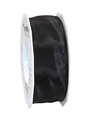 Präsent Lyon Band mit Drahtkante schwarz, 25 m Dekoband zum Verzieren & Basteln, 40 mm Breite, leicht biegsames Schleifenband, für Festliche Dekos zu besonderen Anlässen Präsent Lyon Band mit Drahtkante schwarz, 25 m Dekoband zum Verzieren & Basteln, 40 mm Breite, leicht biegsames Schleifenband, für Festliche Dekos zu besonderen Anlässen von Präsent
