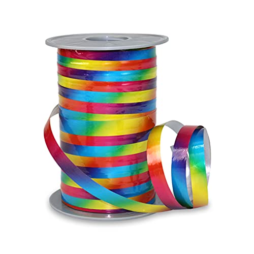 PRÄSENT POLY RAINBOW Ringelband rainbow, 200 m Geschenkband zum Verpacken und Dekorieren, 10 mm Breite, Dekoband in Regenbogenfarben, leicht kräuselbar PRÄSENT POLY RAINBOW Ringelband rainbow, 200 m Geschenkband zum Verpacken und Dekorieren, 10 mm Breite, Dekoband in Regenbogenfarben, leicht kräuselbar von C.E. Pattberg