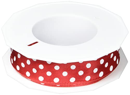 Präsent Polka DOTS Band mit Drahtkante rot/weiß, 20 m gepunktetes Dekoband, 25 mm Breite, leicht biegsames Schleifenband zum Dekorieren & Basteln, für besondere Anlässe Präsent Polka DOTS Band mit Drahtkante rot/weiß, 20 m gepunktetes Dekoband, 25 mm Breite, leicht biegsames Schleifenband zum Dekorieren & Basteln, für besondere Anlässe von Präsent