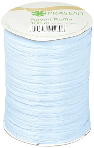 Präsent Rayon Raffia Bastband hellblau, 100 m Dekoband zum Einpacken von Geschenken, Verzieren & Basteln festlicher Dekos, Schleifenband für besondere Anlässe Präsent Rayon Raffia Bastband hellblau, 100 m Dekoband zum Einpacken von Geschenken, Verzieren & Basteln festlicher Dekos, Schleifenband für besondere Anlässe von Präsent