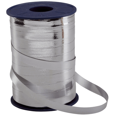 PRÄSENT Ringelband - 10 mm x 250 m metallic-silber von PRÄSENT