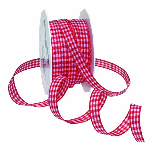 Präsent Vichy Geschenkband rot/weiß, 20 m Dekoband zum Verzieren & Basteln, 10 mm Breite, Kariertes Band für Bunte Dekos & Geschenkverpackungen, zu feierlichen Anlässen Präsent Vichy Geschenkband rot/weiß, 20 m Dekoband zum Verzieren & Basteln, 10 mm Breite, Kariertes Band für Bunte Dekos & Geschenkverpackungen, zu feierlichen Anlässen von PRÄSENT