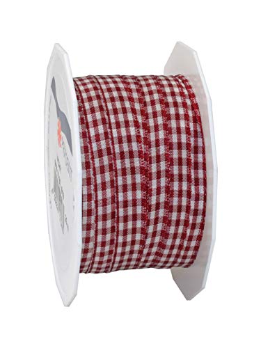 Präsent Vichy Geschenkband Bordeaux/créme, 20 m Dekoband zum Verzieren & Basteln, 10 mm Breite, Kariertes Band für Bunte Dekos & Geschenkverpackungen, zu feierlichen Anlässen Präsent Vichy Geschenkband Bordeaux/créme, 20 m Dekoband zum Verzieren & Basteln, 10 mm Breite, Kariertes Band für Bunte Dekos & Geschenkverpackungen, zu feierlichen Anlässen von Präsent