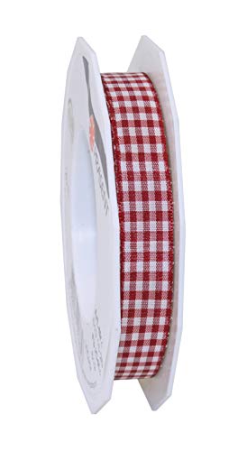 Präsent Vichy Geschenkband Bordeaux/créme, 20 m Dekoband zum Verzieren & Basteln, 15 mm Breite, Kariertes Band für Bunte Dekos & Geschenkverpackungen, zu feierlichen Anlässen Präsent Vichy Geschenkband Bordeaux/créme, 20 m Dekoband zum Verzieren & Basteln, 15 mm Breite, Kariertes Band für Bunte Dekos & Geschenkverpackungen, zu feierlichen Anlässen von PRÄSENT