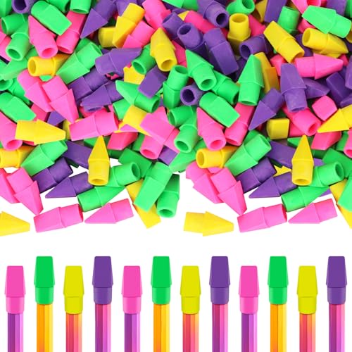 PRALB 200 Stück mehrfarbige Radiergummi-Kappen mit Rundspitze in Rosa, Lila, Grün und Gelb, Großpackung für Schule, Büro, Partygeschenke und Klassenzimmer PRALB 200 Stück mehrfarbige Radiergummi-Kappen mit Rundspitze in Rosa, Lila, Grün und Gelb, Großpackung für Schule, Büro, Partygeschenke und Klassenzimmer von PRALB