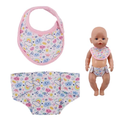 PRAOFRT 2-teiliges Set Puppenwindelnfür 36 cm Puppen windeln puppe kleidung Babyspeicheltücher PRAOFRT 2-teiliges Set Puppenwindelnfür 36 cm Puppen windeln puppe kleidung Babyspeicheltücher von PRAOFRT