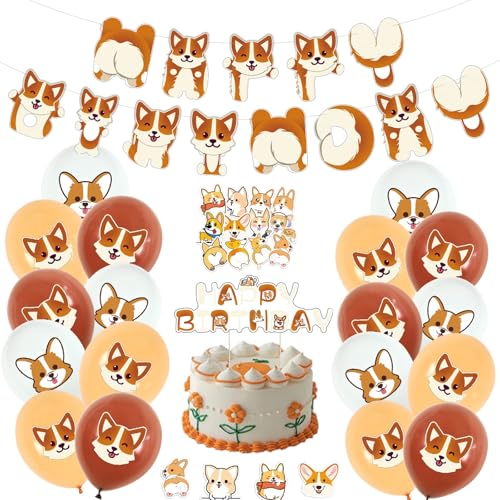 Niedliche Corgi-Geburtstagsparty-Dekoration Niedliche Corgi-Geburtstagsparty-Dekoration von PRATYUS