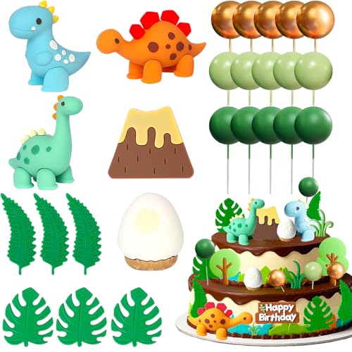 26 Stück Tortendeko Dinosaurier 3d-Dinosaurier-Ornamente Dino Party Deko Kindergeburtstagskuchendekorationen Jungenpartydekorationen Geeignet für Baby, Kinder, Jungengeburtstagspartydekorationen 26 Stück Tortendeko Dinosaurier 3d-Dinosaurier-Ornamente Dino Party Deko Kindergeburtstagskuchendekorationen Jungenpartydekorationen Geeignet für Baby, Kinder, Jungengeburtstagspartydekorationen von PRBUEHI