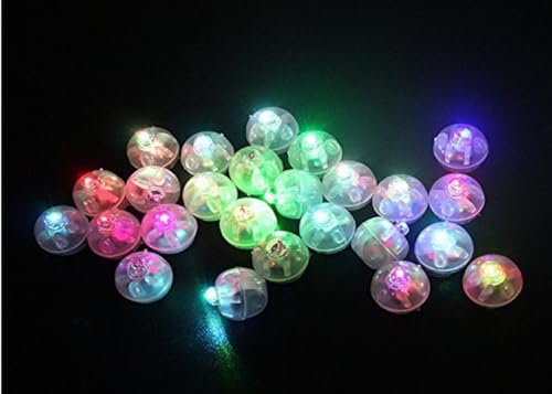 PRECORN 50 Stück LED Ballons Party Lichter Blinkende Mini Ballonlichter für Geburtstag, Hochzeit, Weihnachten & mehr! Vielfarbige Luftballon Dekoration faszinierendem Farbspiel - Ideal für jede Feier! von PRECORN