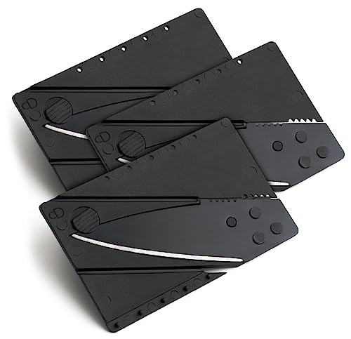 PRECORN Kreditkartenmesser schwarz Faltmesser Klappmesser Camping-Messer Taschenmesser Kreditkarten Messer von PRECORN