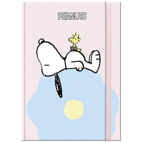 Notizbuch mit festem Einband, mittelgroß, A6, SNOOPY PASTEL von PREMIUM PAPER