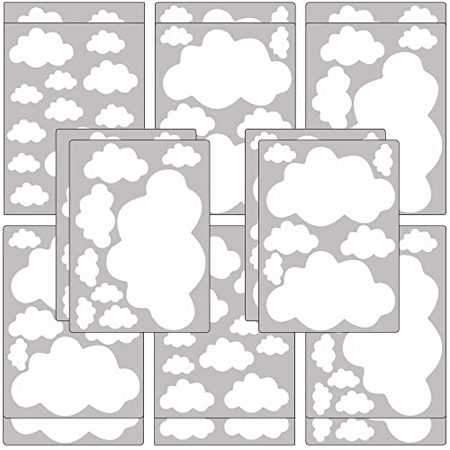 PREMYO 140 Wolken Wandsticker Kinderzimmer Mädchen Jungen - Wandtattoo - Wandaufkleber Selbstklebend Weiß PREMYO 140 Wolken Wandsticker Kinderzimmer Mädchen Jungen - Wandtattoo - Wandaufkleber Selbstklebend Weiß von PREMYO