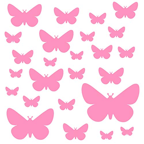 PREMYO 25 Schmetterlinge Wandsticker Kinderzimmer Mädchen - Wandtattoo - Wandaufkleber Selbstklebend Rosa PREMYO 25 Schmetterlinge Wandsticker Kinderzimmer Mädchen - Wandtattoo - Wandaufkleber Selbstklebend Rosa von PREMYO
