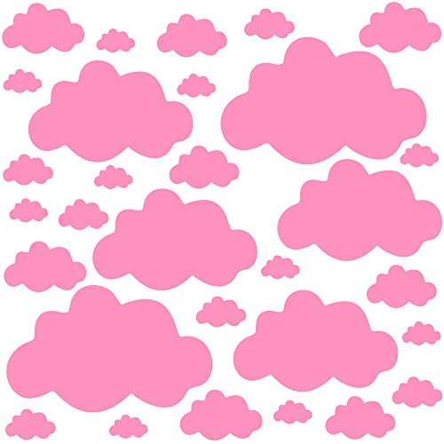 PREMYO 30 Wolken Wandsticker Kinderzimmer Mädchen - Wandtattoo - Wandaufkleber Selbstklebend Rosa PREMYO 30 Wolken Wandsticker Kinderzimmer Mädchen - Wandtattoo - Wandaufkleber Selbstklebend Rosa von PREMYO