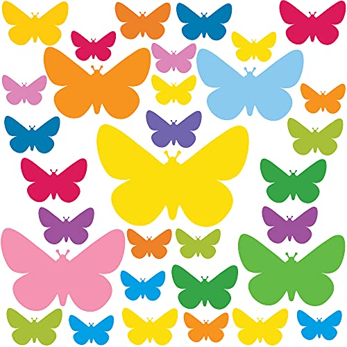 PREMYO 32 Schmetterlinge Wandsticker Kinderzimmer Mädchen - Wandtattoo - Wandaufkleber Selbstklebend Bunt von PREMYO