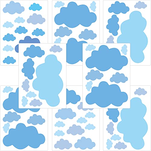 PREMYO 70 Wolken Wandsticker Kinderzimmer Mädchen Jungen - Wandtattoo - Wandaufkleber Selbstklebend Pastell Blau von PREMYO