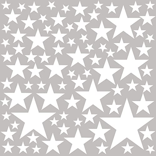 PREMYO 86 Sterne Wandsticker Kinderzimmer Mädchen Jungen - Wandtattoo - Wandaufkleber Selbstklebend Weiß von PREMYO