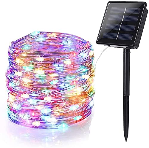PRENDELUZ Dekorative LED-Solarkette, 8 Modi, wählbar, IP44, LED, 12 m, RGB, 100 LEDs, 8 Modi von PRENDELUZ