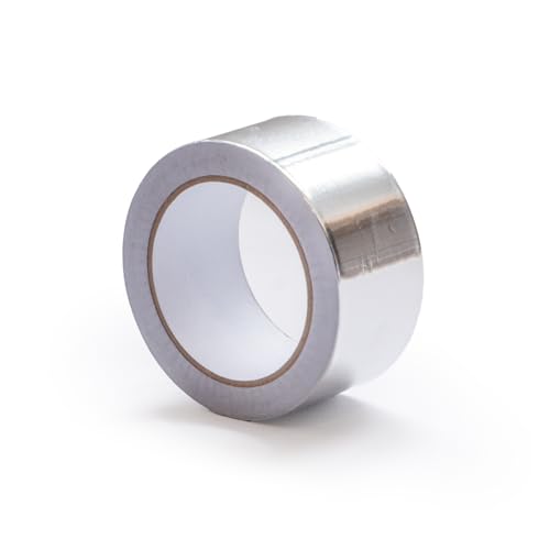 PRENDELUZ Schwarzes Aluminium-Klebeband für hohe Temperaturen, 10 m x 50 mm, ideal für Belüftung, Isolierung und Unterdrückung von Wärmebrücken von PRENDELUZ