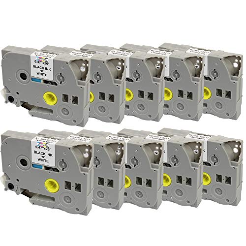 10x Schriftband kompatibel für P-Touch TZe231 TZ231 PT-1000 1005 1010 3600 9600 D210 D210VP D400 D600VP E300VP E550WVP H101C H101GB H105 H110 H300 H500 P700 P750W schwarz auf weiß | 12mm x 8m 10x Schriftband kompatibel für P-Touch TZe231 TZ231 PT-1000 1005 1010 3600 9600 D210 D210VP D400 D600VP E300VP E550WVP H101C H101GB H105 H110 H300 H500 P700 P750W schwarz auf weiß | 12mm x 8m von PRESTIGE CARTRIDGE
